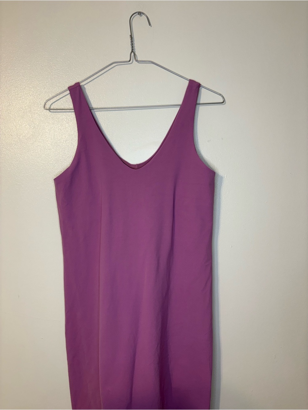 Athleta Sleeveless V-Neck Tank Dress — Fuchsia